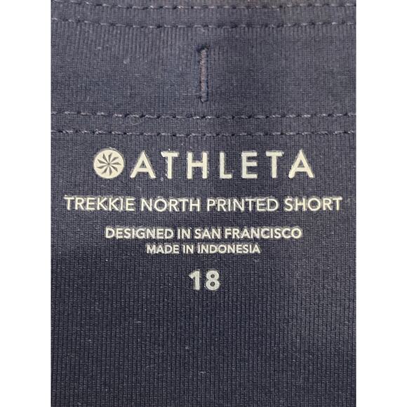 Athleta Trekkie North Printed Shorts Blue Plus Size 18 Pockets‎ - Picture 6 of 9